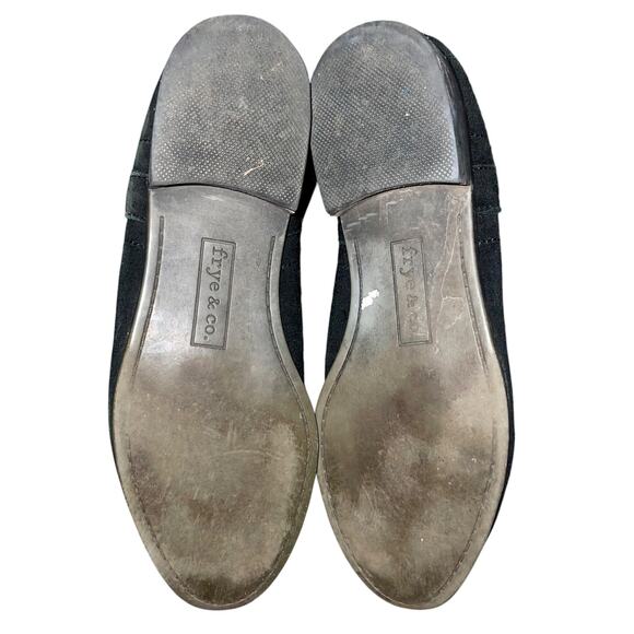 Frye & Co Boots Sarah Shortie Ankle Black Suede Western Bootie - Picture 6 of 8